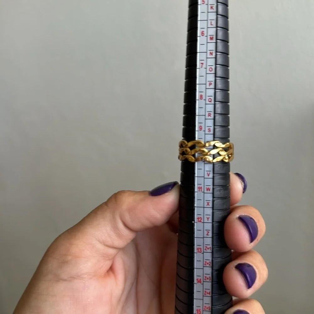 Braided Chunky Stainlees Steel Ring